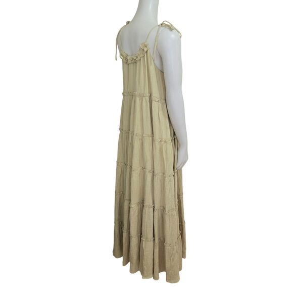 Charlie Holiday Anthropologie Dress Womens Size 6 Senorita Maxi Tiered Boho - Picture 3 of 10